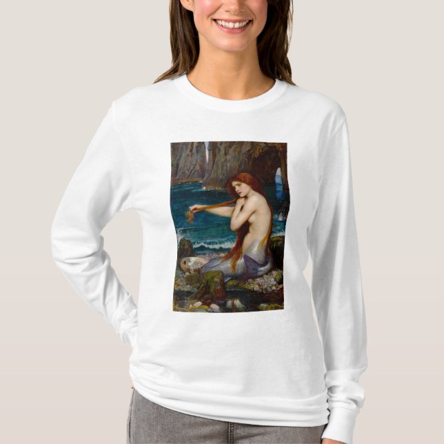 En havfrue, ca 1900 av John Waterhouse T Shirt (Framsida)