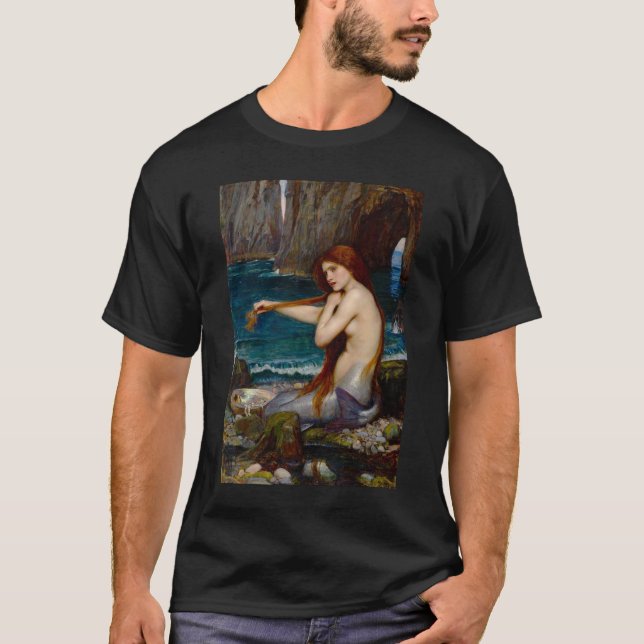 En havfrue, ca 1900 av John Waterhouse T Shirt (Framsida)