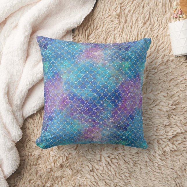 En Havfrus Galaxy Serie Design 9  Kudde (Filt)
