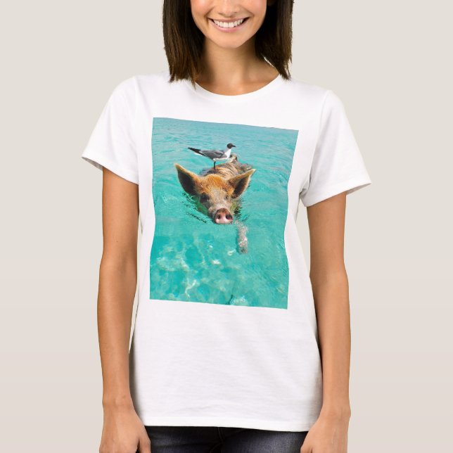 En havsfiskmås och en gris t shirt (Framsida)