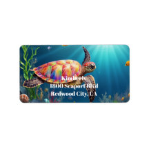 En havssköldpaddas Simma i havsbottnen