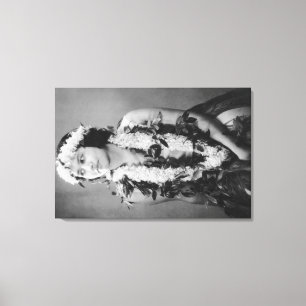 En hawaiansk Hula dansare PhotographHawaii Canvastryck