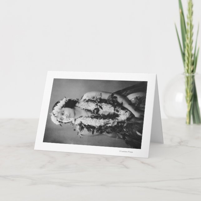 En hawaiansk Hula dansare PhotographHawaii Kort (Framsida)