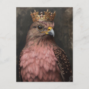 En hawk med Krona Vykort