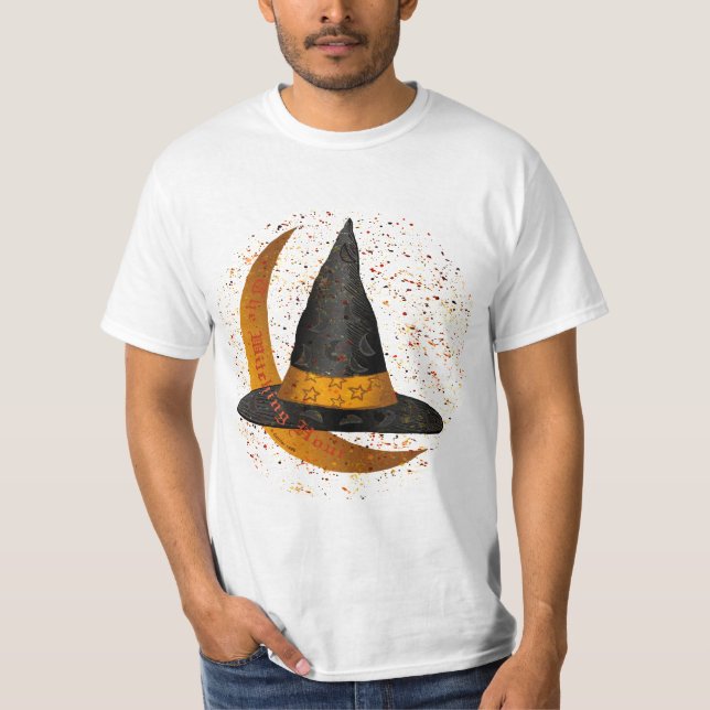 En häxa på häxande t-shirt (Framsida)