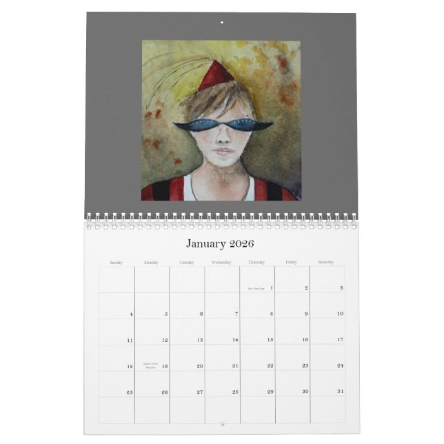 En Head fullt av Whimsey Kalender (Jan 2026)