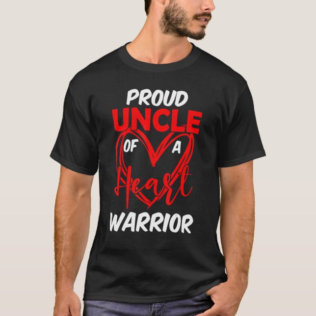 En Heart Warrior CHD Awareness T Shirt (Framsida)