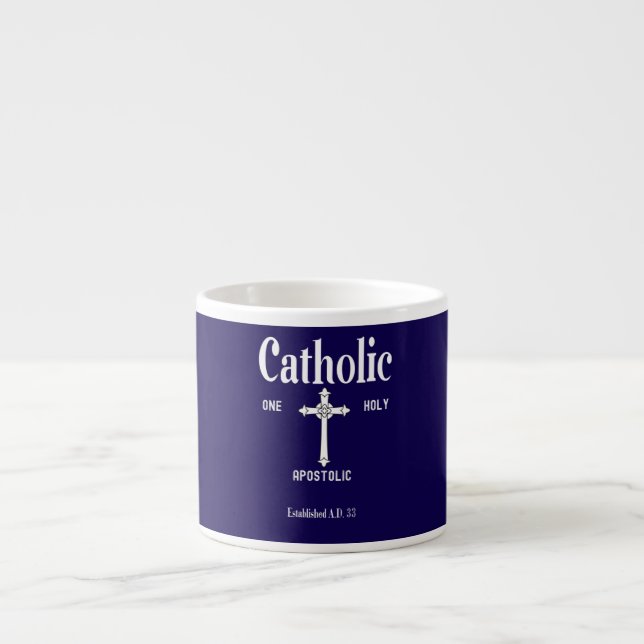 En hel katolsk apostolisk kyrka espressomugg (Framsidan)