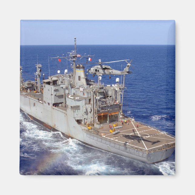 En helikopter rengör cockpit. magnet (Framsidan)