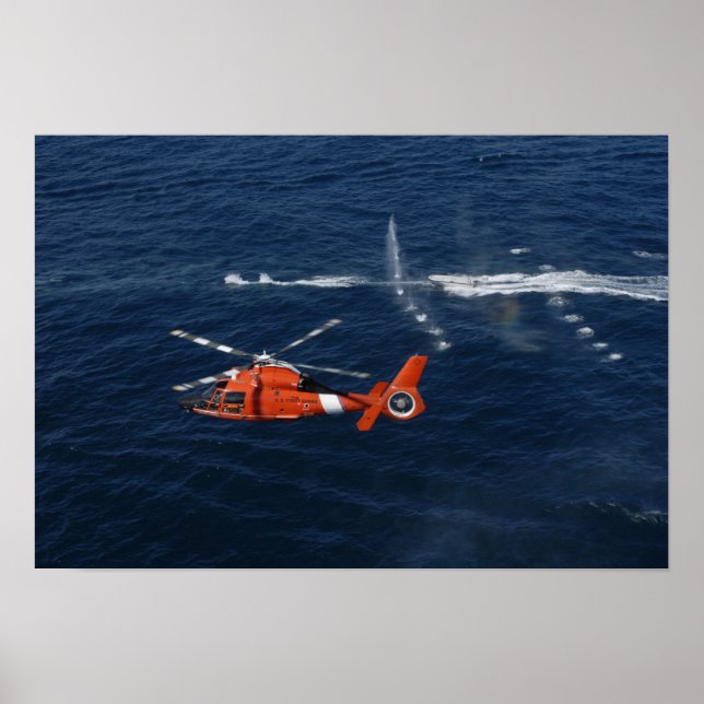 En helikopterbesättning tåg poster (Framsidan)