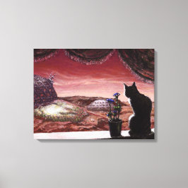 En helt ny värld - Sci-Fi - Katt på Mars Canvastryck
