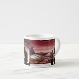 En helt ny värld - Sci-Fi - Katt på Mars Espressomugg