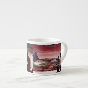 En helt ny värld - Sci-Fi - Katt på Mars Espressomugg