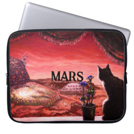 En helt ny värld - Sci-Fi - Katt på Mars Laptop Fodral