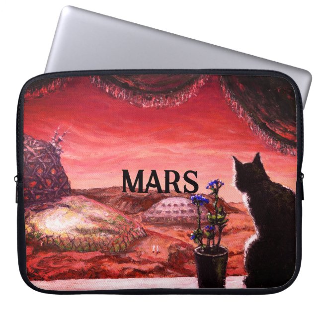 En helt ny värld - Sci-Fi - Katt på Mars Laptop Fodral (Framsidan)