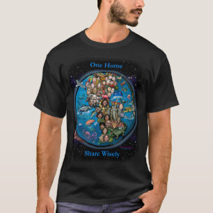 En hemplanet Jorden Dela klokt T Shirt