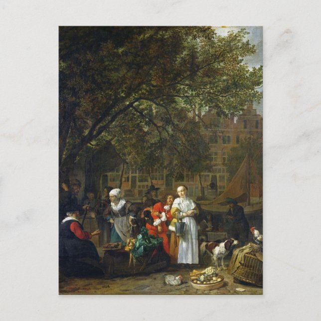 En Herbmarknad i Amsterdam Vykort (Framsida)