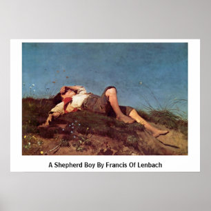 En herdepojke av Francis av Lenbach Poster