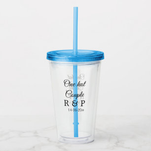 En het tillägg ett par namn initial bokstav text d take away mugg