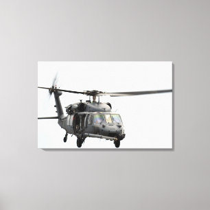 En HH-60 stenlägger hökhelikoptern Canvastryck
