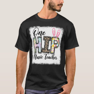 En Hip Music Teacher Leopard Teacher Påsk Day T Shirt