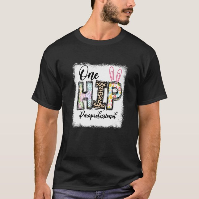 En Hip Paraprofessionell Leopard Teacher Påsk Da T Shirt (Framsida)