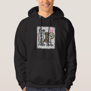 En Hip Politik Lacher Leopard Lärare Påsk Da Hoodie