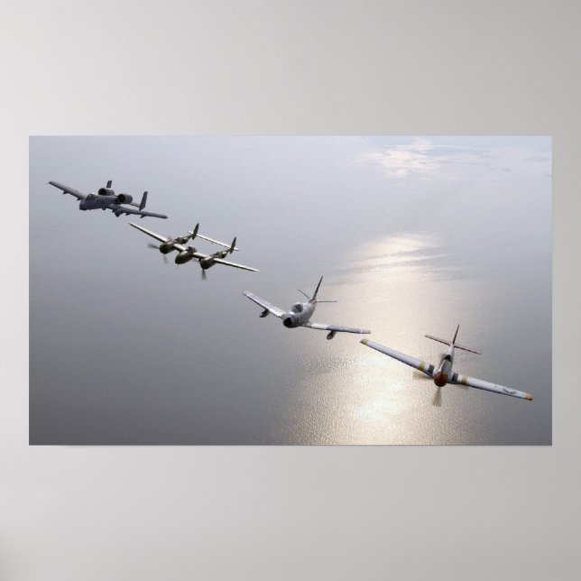 En historia av stridsflygplan poster (Framsidan)