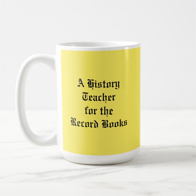 En historielärare för Bokarna Kaffemugg (Vänster)