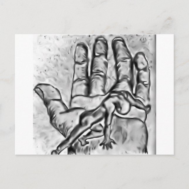 en hjälpande hand vykort (Framsida)