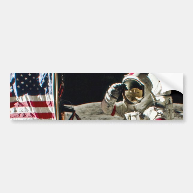 En hjälte honnör från Apollo 17 Bildekal (Framsidan)