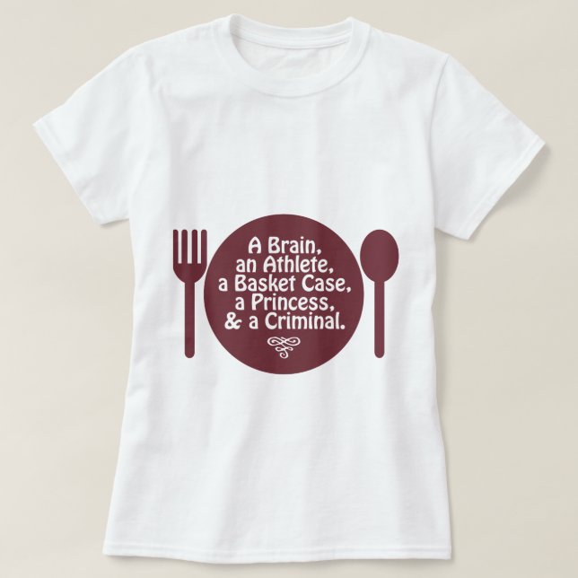En hjärna, en Idrottsman, en Basket Fodral.. Pop-k Tee Shirt (Design framsida)