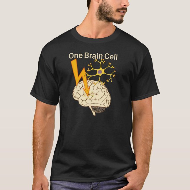 en hjärncell - rött sinne t shirt (Framsida)