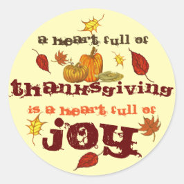 En hjärtefråga för Thanksgiving Runt Klistermärke