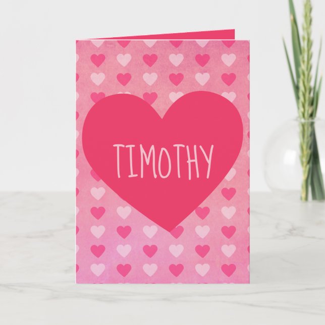 En hjärtlig Alla hjärtans dag för honom Helgkort (Framsida)