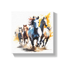 En hjord med Vild som går genom en ängsmark