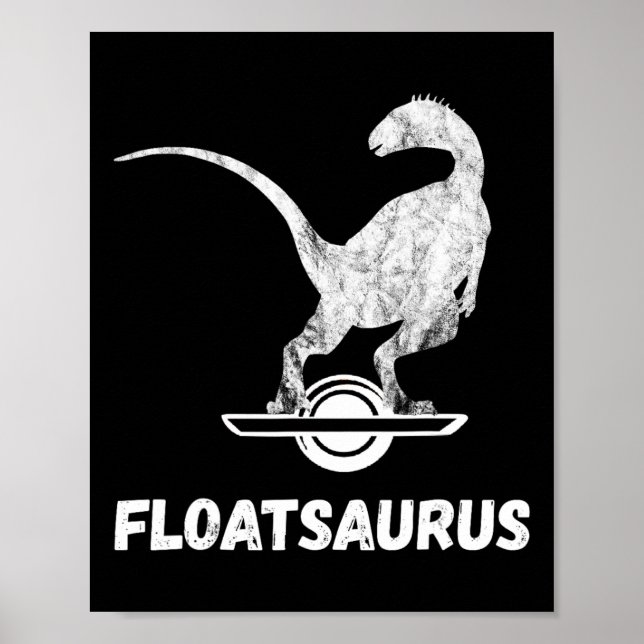 En hjul Retro Elskateboard Flyter Brachios Poster (Framsidan)