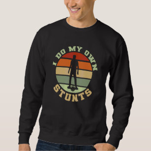 En hjul Retro jag gör mitt eget elektriska skatebo Lång Ärmad Tröja