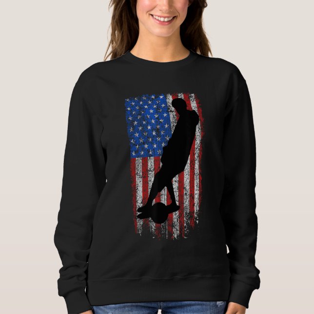 En hjul US flagga En hjul Skateboard Flyter Ameri T Shirt (Framsida)