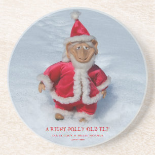 EN HÖGER JOLLY OLD ELF UNDERLÄGG SANDSTEN