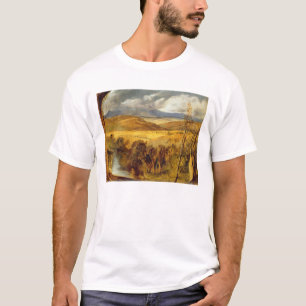 En högland landskap, c.1825-35 (olja ombord) tee