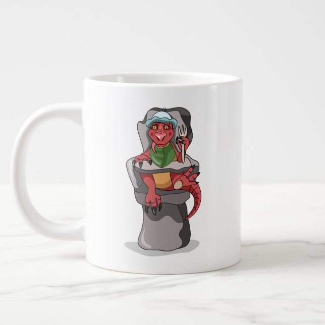 En högste ordförande i Baby Tyrannosaurus Rex Sitt Jumbo Mugg (Vänster)
