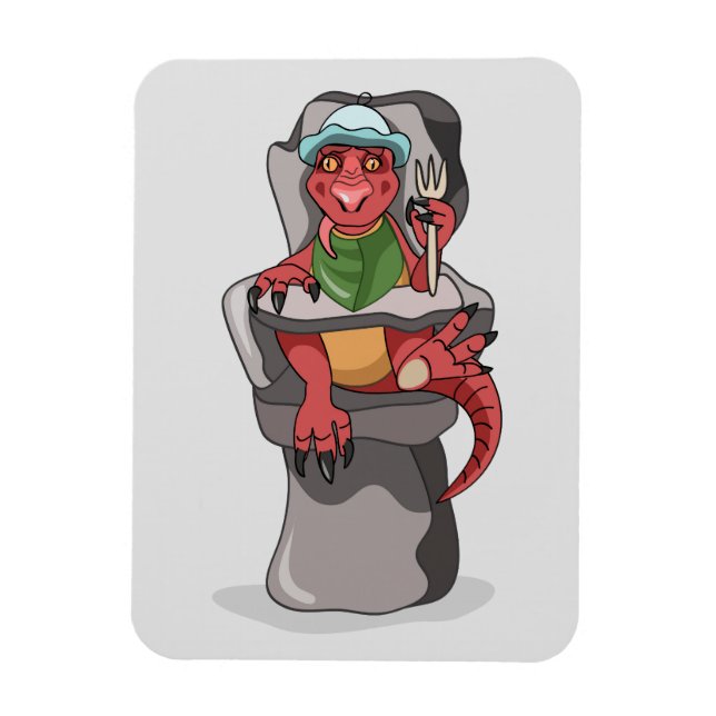 En högste ordförande i Baby Tyrannosaurus Rex Sitt Magnet (Vertikal)