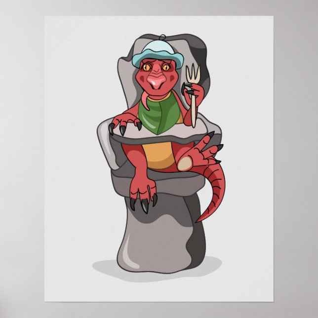 En högste ordförande i Baby Tyrannosaurus Rex Sitt Poster (Framsidan)