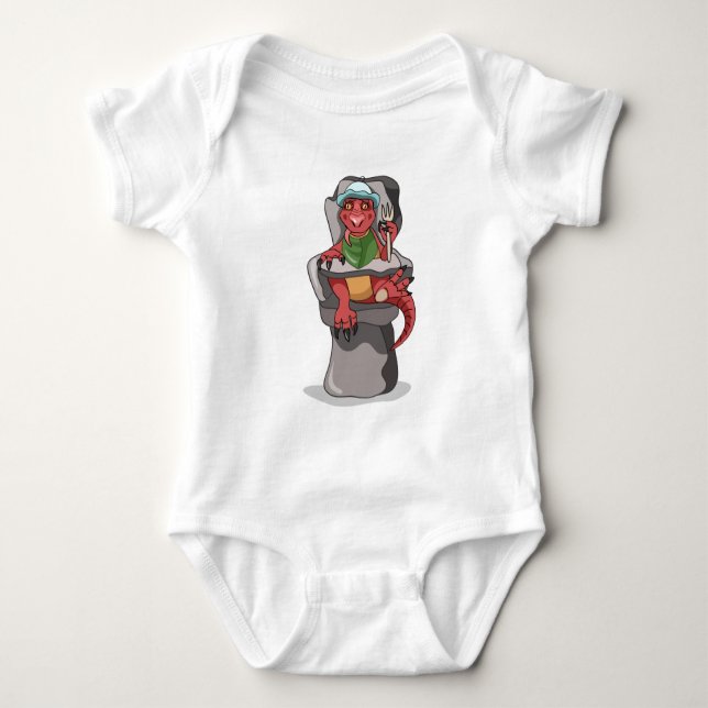 En högste ordförande i Baby Tyrannosaurus Rex Sitt T Shirt (Framsida)