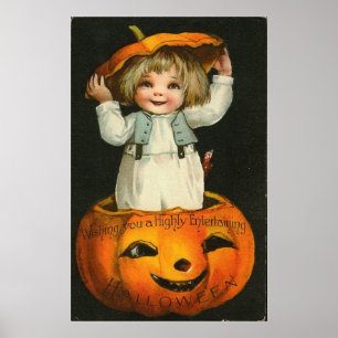 En högt underhållande Halloween Poster