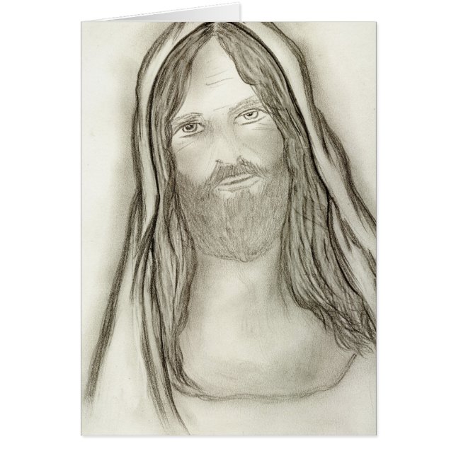 En högtidliga Jesus Hälsningskort (Framsidan)