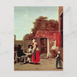 En holländsk borggård, c.1658-60 vykort