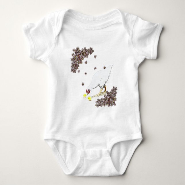 En höna och chickar t-shirt (Framsida)