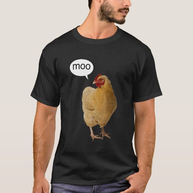 En höna som säger mu t shirt (Framsida)
